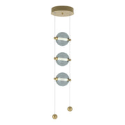 Abacus 3-Light LED Pendant in Modern Brass - 139059-LED-STND-86-YL0668 by Hubbardton Forge