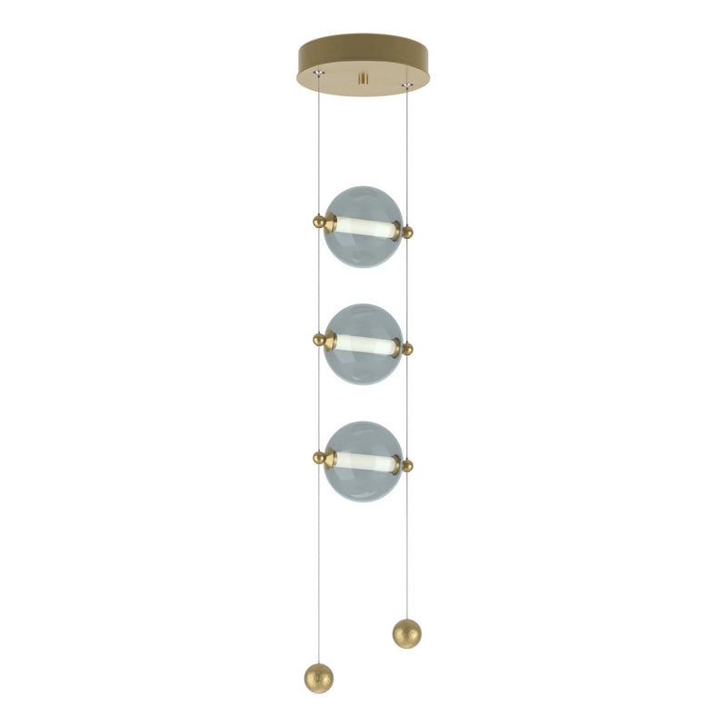 Abacus 3-Light LED Pendant in Modern Brass - 139059-LED-STND-86-YL0668 by Hubbardton Forge