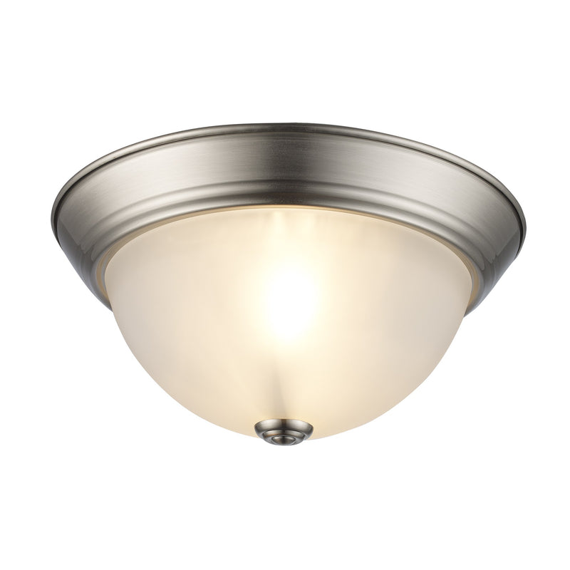 Bowers 2-Light 11" Flush Mount in Brushed Nickel