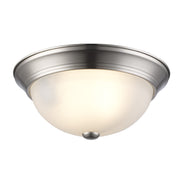 Bowers 2-Light 13" Flush Mount in Brushed Nickel
