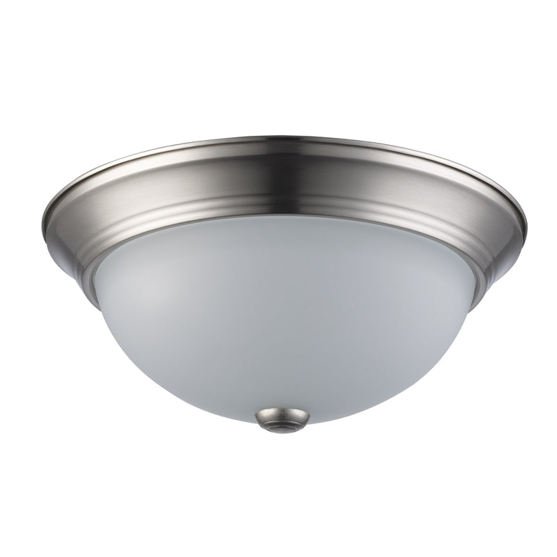 Bowers 2-Light 13" Flush Mount in Brushed Nickel