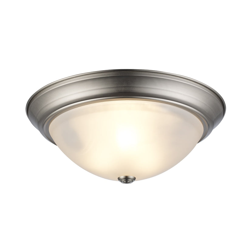 Bowers 3-Light 15" Flush Mount in Brushed Nickel