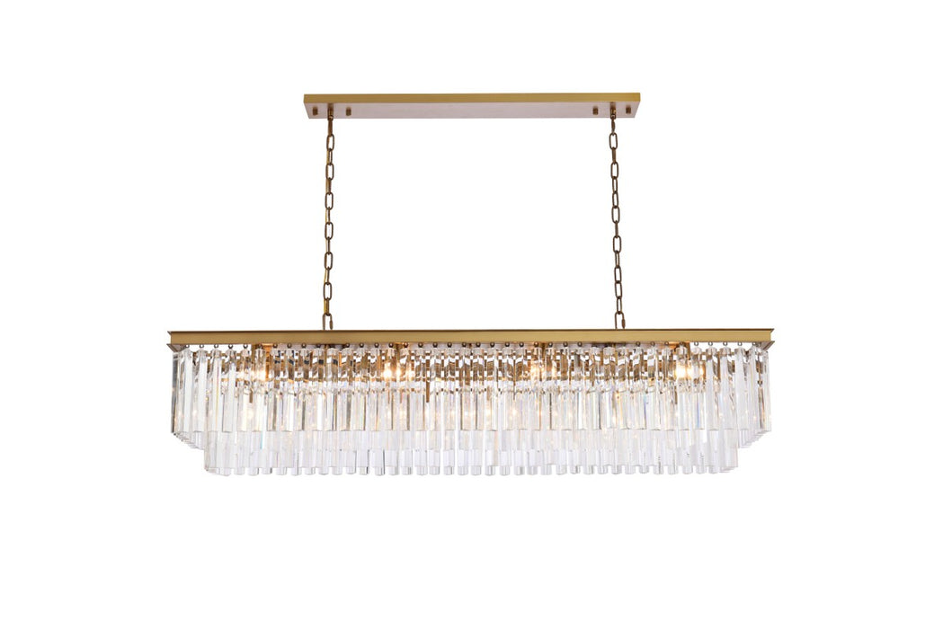 1202D60SG/RC- Sydney 12-Light Chandelier in Satin Gold by Elegant Lighting