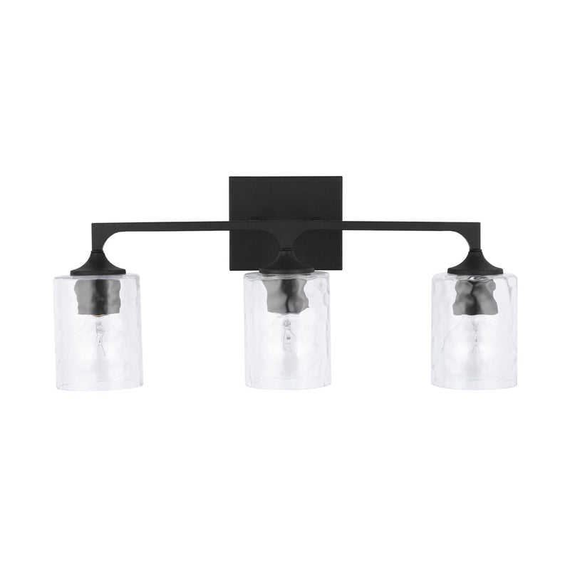Clint 3-Light Bath Vanity Light in Black Iron