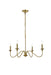 LD5006D30SG- Rohan 4-Light Chandelier in Satin Gold by Elegant Lighting