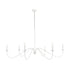 Rohan Six Light Chandelier in White