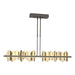 Hildene Large LED Pendant in Oil Rubbed Bronze with Modern Brass Accent - 139652-LED-STND-14-86 by Hubbardton Forge