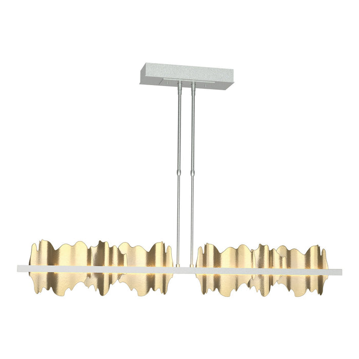 Hildene Large LED Pendant in Vintage Platinum with Modern Brass Accent - 139652-LED-STND-82-86 by Hubbardton Forge