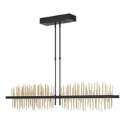Gossamer Large LED Pendant in Black with Modern Brass Accent - 139655-LED-STND-10-86 by Hubbardton Forge