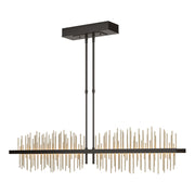 Gossamer Large LED Pendant in Oil Rubbed Bronze with Soft Gold Accent - 139655-LED-STND-14-84 by Hubbardton Forge