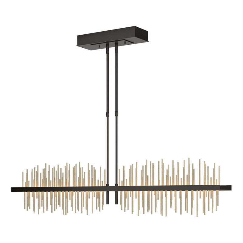 Gossamer Large LED Pendant in Oil Rubbed Bronze with Soft Gold Accent - 139655-LED-STND-14-84 by Hubbardton Forge