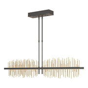 Gossamer Large LED Pendant in Natural Iron with Modern Brass Accent - 139655-LED-STND-20-86 by Hubbardton Forge