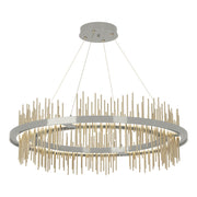 Gossamer Circular LED Pendant in Sterling with Soft Gold Accent - 139656-LED-STND-85-84 by Hubbardton Forge