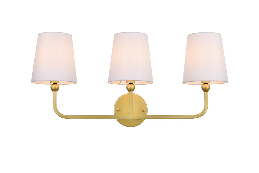 Colson 3-Light Bath Sconce in Brass And Clear - Lamps Expo