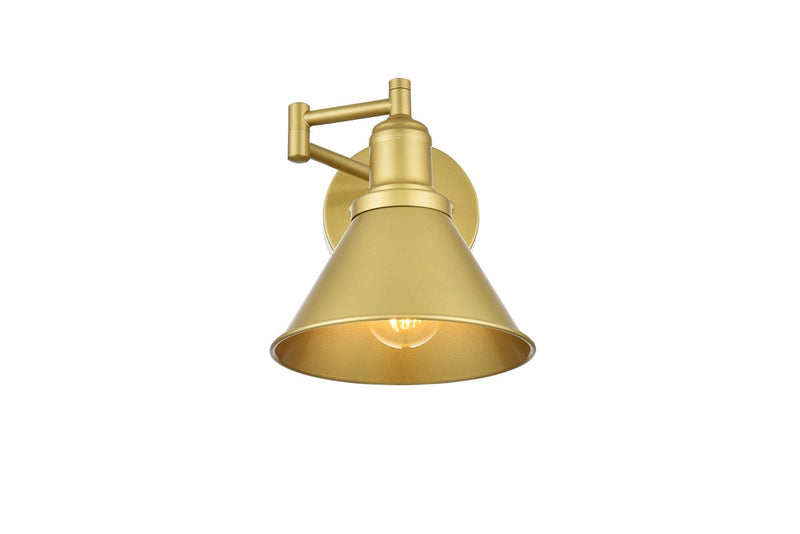 Judson One Light Swing Arm Wall Sconce in Brass