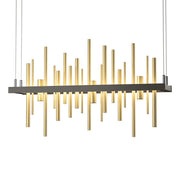 Cityscape LED Pendant in Dark Smoke with Modern Brass Accent - 139725-LED-STND-07-86 by Hubbardton Forge