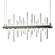 Cityscape LED Pendant in Oil Rubbed Bronze with Vintage Platinum Accent - 139725-LED-STND-14-82 by Hubbardton Forge
