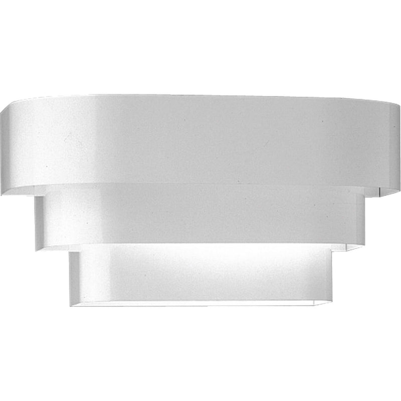 Louvered Half-Moon Wall Sconce in White