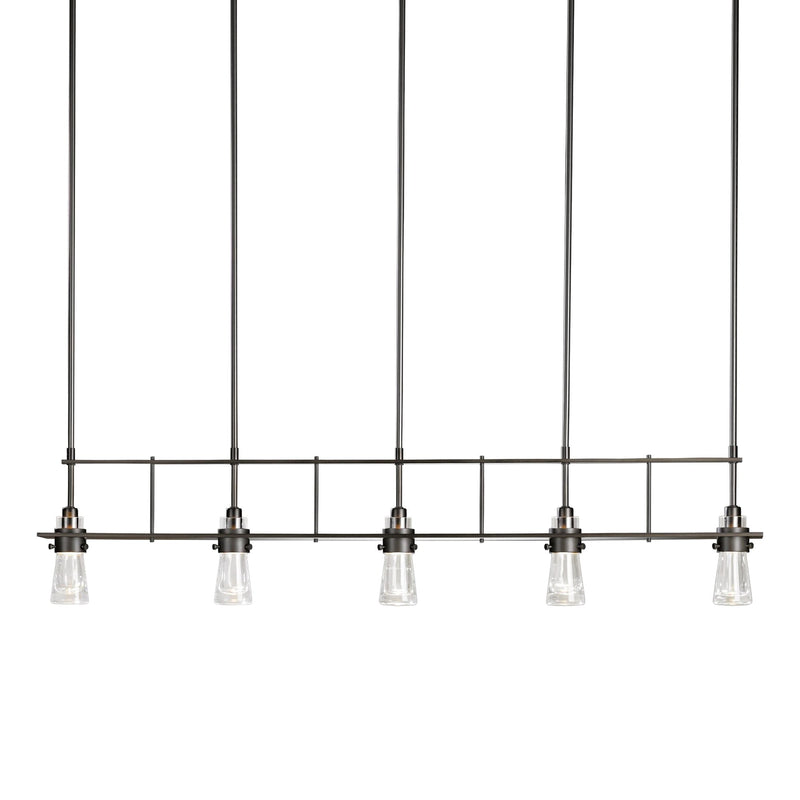 Erlenmeyer 5-Light 48" Linear Chandelier in Dark Smoke