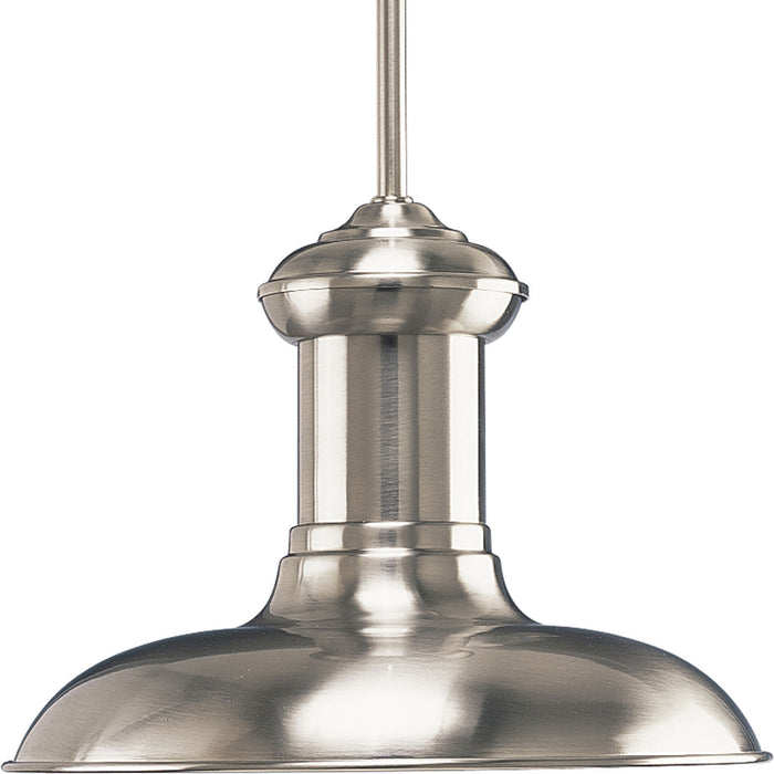 Brookside One Light Pendant in Brushed Nickel