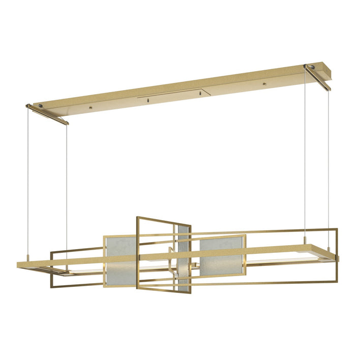Summer LED Pendant in Modern Brass with Vintage Platinum Accent - 139754-LED-STND-86-82 by Hubbardton Forge