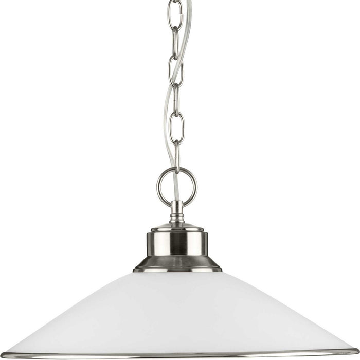Glass Pendants One Light Pendant in Brushed Nickel