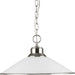 Glass Pendants One Light Pendant in Brushed Nickel