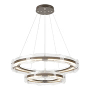 Solstice LED Tiered Pendant in Bronze - 139782-LED-STND-05-ZM0598 by Hubbardton Forge