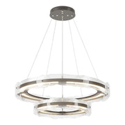 Solstice LED Tiered Pendant in Dark Smoke - 139782-LED-STND-07-ZM0598 by Hubbardton Forge