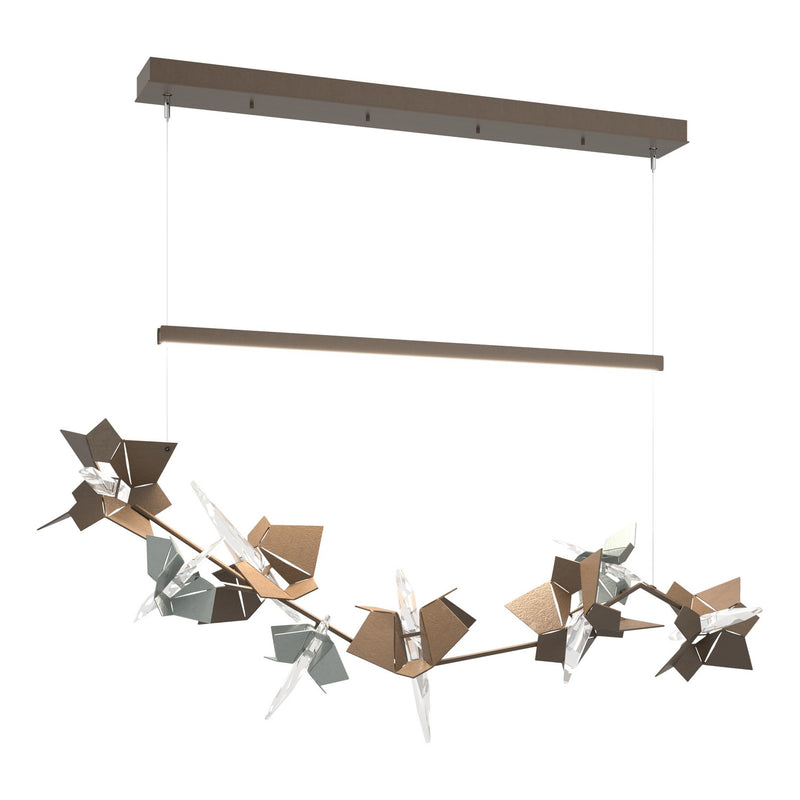 Belladonna LED Pendant in Bronze with Vintage Platinum Accent - 139813-LED-STND-05-82-CR by Hubbardton Forge