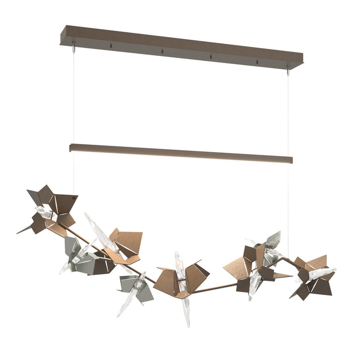 Belladonna LED Pendant in Bronze with Sterling Accent - 139813-LED-STND-05-85-CR by Hubbardton Forge