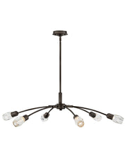 Atera 6-Light 45" Chandelier in Black Oxide
