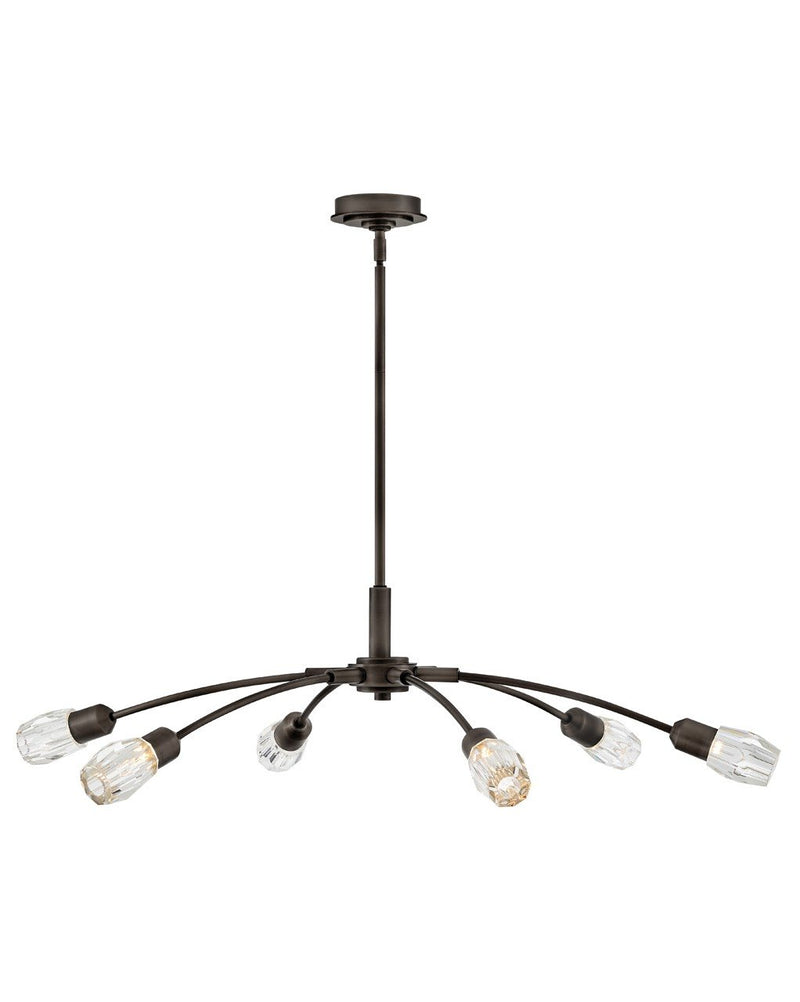 Atera 6-Light 45" Chandelier in Black Oxide