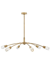 Atera 6-Light 45" Chandelier in Heritage Brass