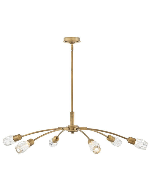 Atera 6-Light 45" Chandelier in Heritage Brass