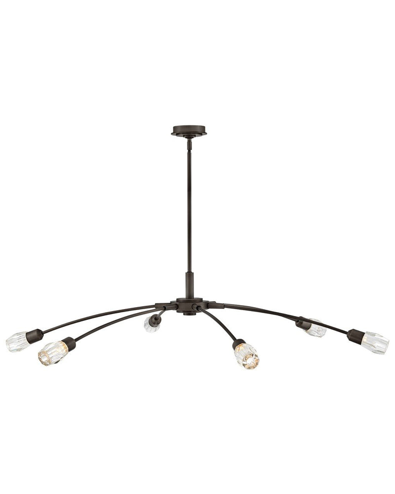 Atera 6-Light 60" Chandelier in Black Oxide