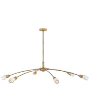 Atera 6-Light 60" Chandelier in Heritage Brass