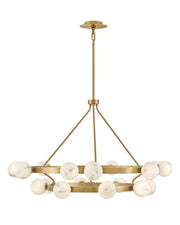 Selene 18-Light Multi-Tier Chandelier in Lacquered Brass