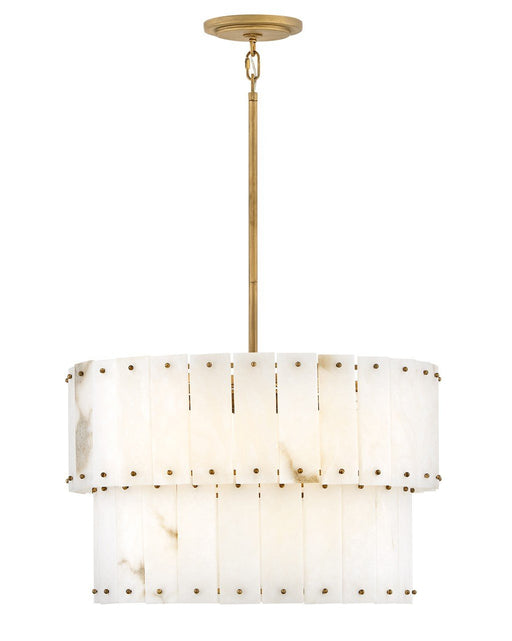 Simone 6-Light Convertible Drum Pendant in Burnished Gold