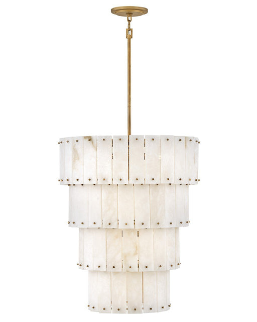 Simone 9-Light Tiered Pendant in Burnished Gold