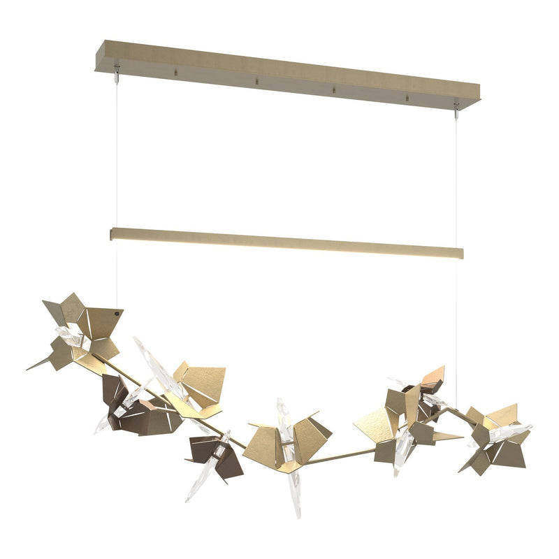 Belladonna LED Pendant in Soft Gold with Bronze Accent - 139813-LED-STND-84-05-CR by Hubbardton Forge
