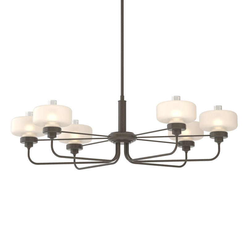 Nola 6-Light 42" Oval Chandelier in Dark Smoke