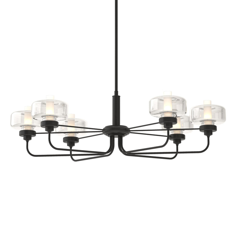 Nola 6-Light 42" Oval Chandelier in Black