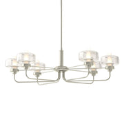 Nola 6-Light 42" Oval Chandelier in Sterling