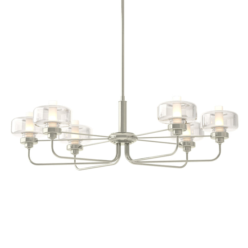 Nola 6-Light 42" Oval Chandelier in Sterling