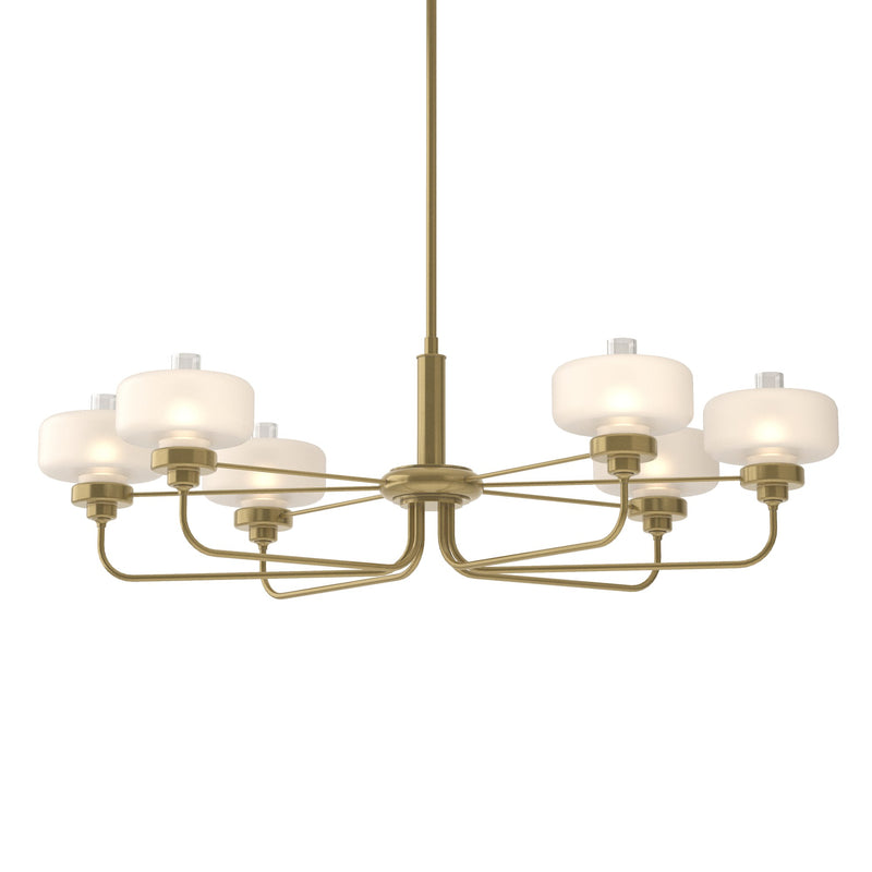 Nola 6-Light 42" Oval Chandelier in Modern Brass