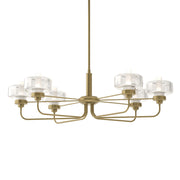 Nola 6-Light 42" Oval Chandelier in Modern Brass