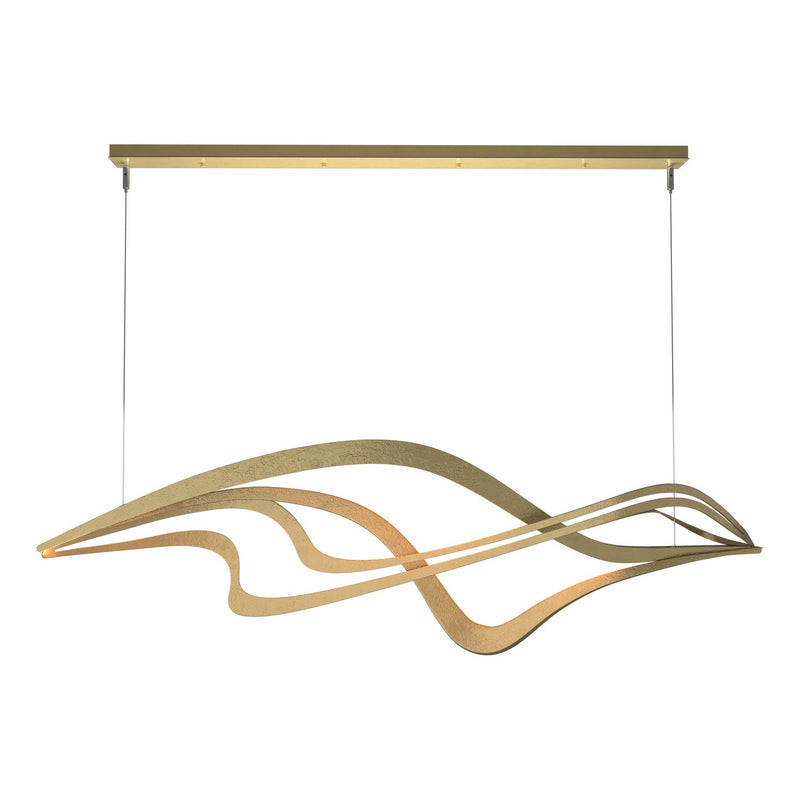 Crossing Waves LED Pendant in Modern Brass - 139905-LED-STND-86 by Hubbardton Forge