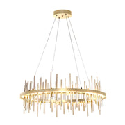 Cityscape Circular LED Pendant in Sterling with Modern Brass Accent - 139910-LED-STND-85-86 by Hubbardton Forge