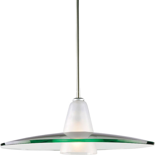 Clear Glass 20" Pendant in Brushed Nickel